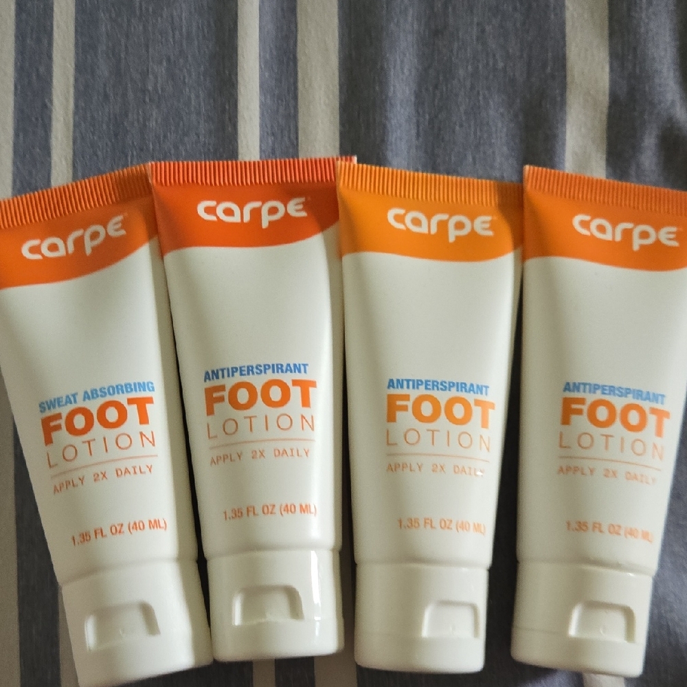 Carpe Orange and White Antiperspirant Foot Lotion